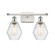 Cindyrella - 2 Light - 16 inch - White Polished Chrome - Bath Vanity Light (3442|516-2W-WPC-G654-6-LED)