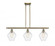 Cindyrella - 3 Light - 36 inch - Antique Brass - Stem hung - Island Light (3442|516-3I-AB-G654-8-LED)