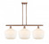 Cindyrella - 3 Light - 39 inch - Antique Copper - Stem hung - Island Light (3442|516-3I-AC-G651-12-LED)