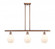 Cindyrella - 3 Light - 36 inch - Antique Copper - Stem hung - Island Light (3442|516-3I-AC-G651-6)