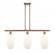 Cindyrella - 3 Light - 36 inch - Antique Copper - Stem hung - Island Light (3442|516-3I-AC-G651-7-LED)
