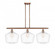Cindyrella - 3 Light - 39 inch - Antique Copper - Stem hung - Island Light (3442|516-3I-AC-G652-12-LED)