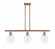 Cindyrella - 3 Light - 36 inch - Antique Copper - Stem hung - Island Light (3442|516-3I-AC-G652-6-LED)
