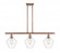 Cindyrella - 3 Light - 36 inch - Antique Copper - Stem hung - Island Light (3442|516-3I-AC-G652-8-LED)