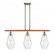 Cindyrella - 3 Light - 36 inch - Antique Copper - Stem hung - Island Light (3442|516-3I-AC-G654-7-LED)