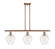 Cindyrella - 3 Light - 36 inch - Antique Copper - Stem hung - Island Light (3442|516-3I-AC-G654-8)