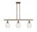 Cindyrella - 3 Light - 36 inch - Brushed Brass - Stem hung - Island Light (3442|516-3I-BB-G654-6-LED)