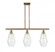 Cindyrella - 3 Light - 36 inch - Brushed Brass - Stem hung - Island Light (3442|516-3I-BB-G654-7-LED)