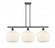 Cindyrella - 3 Light - 39 inch - Matte Black - Stem hung - Island Light (3442|516-3I-BK-G651-12)