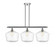 Cindyrella - 3 Light - 39 inch - Polished Chrome - Stem hung - Island Light (3442|516-3I-PC-G654-12-LED)