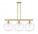 Cindyrella - 3 Light - 39 inch - Satin Gold - Stem hung - Island Light (3442|516-3I-SG-G652-12-LED)