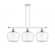 Cindyrella - 3 Light - 39 inch - White Polished Chrome - Stem hung - Island Light (3442|516-3I-WPC-G654-12-LED)