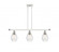 Cindyrella - 3 Light - 36 inch - White Polished Chrome - Stem hung - Island Light (3442|516-3I-WPC-G654-6)