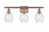 Cindyrella - 3 Light - 26 inch - Antique Copper - Bath Vanity Light (3442|516-3W-AC-G654-6-LED)
