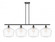 Cindyrella - 4 Light - 50 inch - Matte Black - Stem hung - Island Light (3442|516-4I-BK-G652-12-LED)