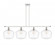 Cindyrella - 4 Light - 50 inch - White Polished Chrome - Stem hung - Island Light (3442|516-4I-WPC-G652-12-LED)