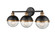 Ellmira 3-Light Vanity Matte Black/ Aged Brass (670|4253-MB/AB)
