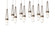 Link 10-Light Blown Glass Pendant (65|131200-SKT-LONG-05-YJ0434)