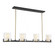 Eaton 4-Light Linear Chandelier in Matte Black with Warm Brass Accents (128|1-1982-4-143)