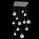 Gem Square 12pc Multi-Pendant (1289|CHB0039-12-GP-S-C01-L1)
