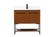 36 inch Single bathroom vanity in teak with backsplash (758|VF42536MTK-BS)