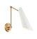 Butera Aged Gold Brass + White Wall Sconce (3605|S08021AGWH)