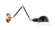 Blare Aged Gold Brass + Black Wall Sconce (3605|S00721AGBK)