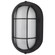 LED Small Oval Bulk Head Fixture; Black Finish with White Glass (81|62/1389)