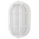 LED Small Oval Bulk Head Fixture; White Finish with White Glass (81|62/1388)