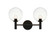 Cosmo Black Wall Sconce (3605|S06002BKCL)