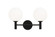 Cosmo Black Wall Sconce (3605|S06002BKOP)