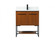 30 inch Single bathroom vanity in teak with backsplash (758|VF42530MTK-BS)