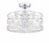 Klout 22 Inch Indoor Ceiling Fandelier with LED Light Kit - Chrome with Clear blades (90|FP3070CH)