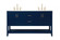 60 inch Double Bathroom Vanity in Blue (758|VF16060DBL)