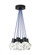 Modern Kira dimmable LED Ceiling Pendant Light in a Black finish (7355|700TDKIRAP7UB-LEDWD)