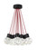 Modern Kira dimmable LED Ceiling Pendant Light in a Black finish (7355|700TDKIRAP11RB-LED930)