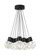 Modern Kira dimmable LED Ceiling Pendant Light in a Black finish (7355|700TDKIRAP11IB-LEDWD)