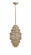 Waldorf 22'' Pendant in Aged Brass with Glass Rod Accents (4450|HF1924-AB)