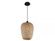 Tulum 9''  Bamboo Wicker Pendant with Black Accents (4450|HF1001-BW)