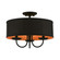 3 Light Black Semi-Flush Mount (108|45129-04)