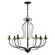 7 Light Black Chandelier (108|42907-04)