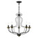 5 Light Black Chandelier (108|42905-04)