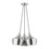 3 Light Brushed Aluminum Cluster Pendant (108|41083-66)