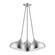 3 Light Brushed Aluminum Cluster Pendant (108|41053-66)