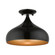 1 Light Shiny Black Semi-Flush Mount (108|41050-68)