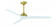 Spitfire DC Custom Indoor/Outdoor Ceiling Fan DC Motor - Brushed Satin Brass (90|MAD6721BS)
