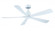 Kute5 52 inch Indoor/Outdoor Smart Ceiling Fan - Matte White with Matte White blades (90|FPD5534MW)