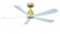 Kute5 52 inch Indoor/Outdoor Smart Ceiling Fan - Brushed Satin Brass with Matte White blades (90|FPD5534BS)