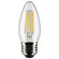4 Watt B11 LED Filament; Clear; Medium base; 90 CRI; 3000K; 120 Volt (27|S21285)