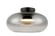 Trinity 14-in Black/Smoked Dimmable LED Semi Flush Mount (461|SF62014-BK/SM)